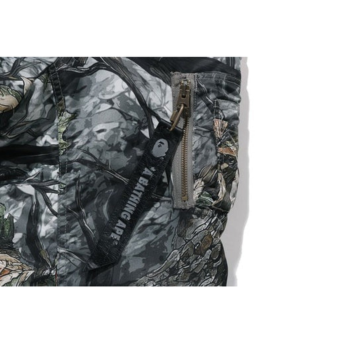 A BATHING APE BAPE TREE EDGE CAMO BOMBER JACKET BROWN