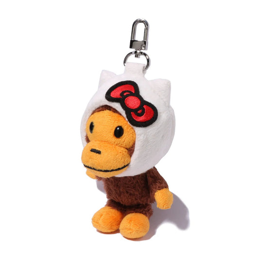 A BATHING APE BAPE SANRIO CHARACTERS PLUSH DOLL KEYCHAIN HELLO KITTY WHITE