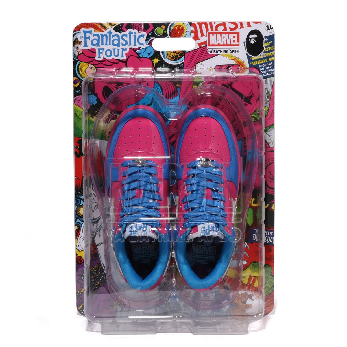 A BATHING APE BAPE STA BAPE F4 MARVEL THE FANTASTIC 4 GALACTUS & SILVER SURFER PINK