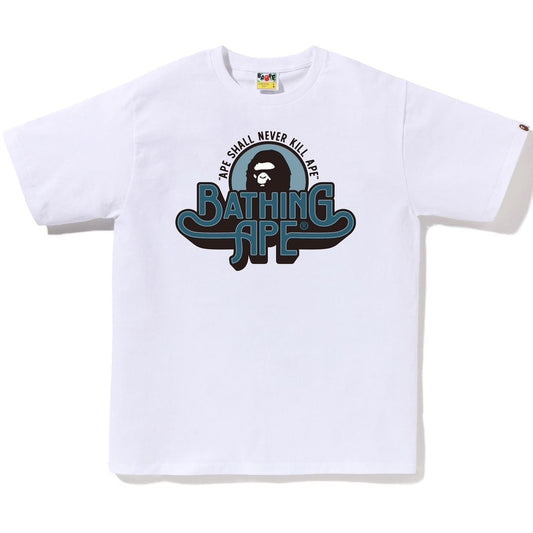A BATHING APE BAPE GENUINE GARMENT LOGO TEE WHITE