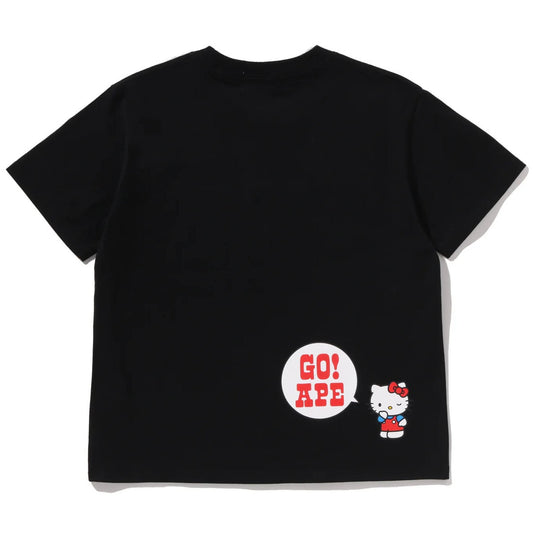 A BATHING APE BAPE SANRIO CHARACTERS MINI TEE HELLO KITTY BLACK