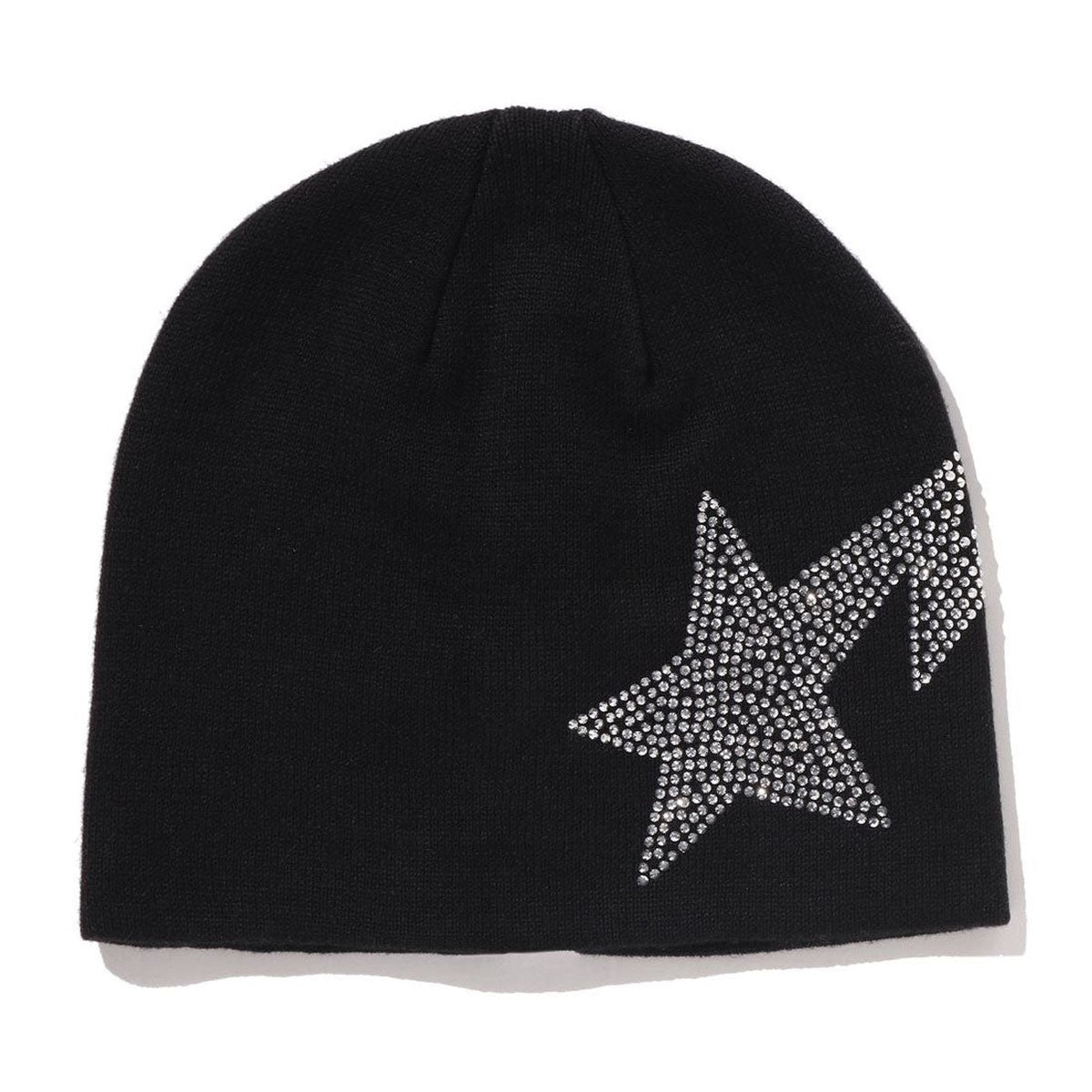 A BATHING APE Ladies' BAPE STA RHINE STONE BEANIE BLACK