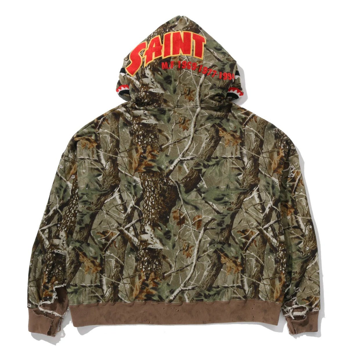 A BATHING APE BAPE SAINT MXXXXXX SHARK FULL ZIP HOODIE MULTI