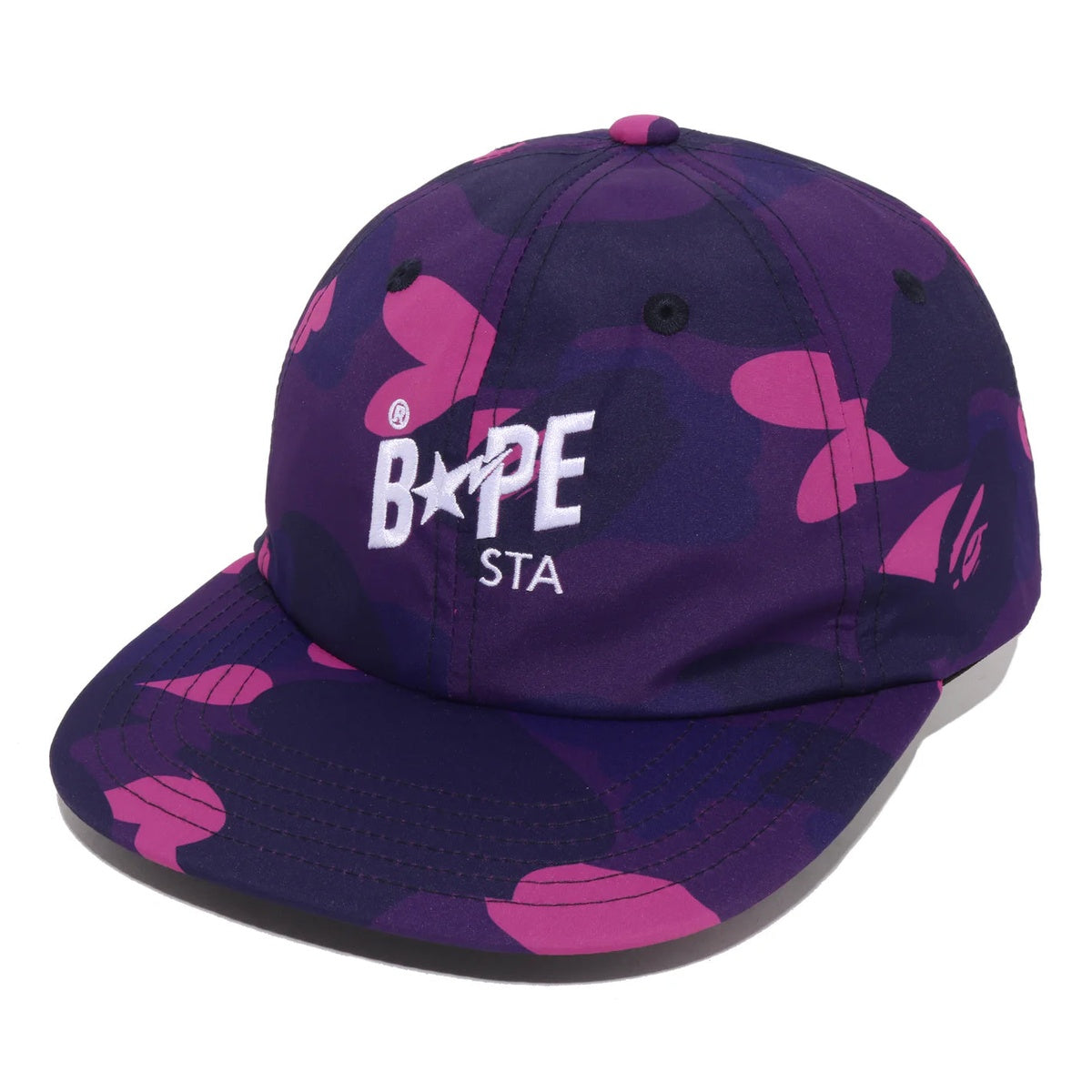 A BATHING APE COLOR CAMO BAPE STA PANEL CAP PURPLE