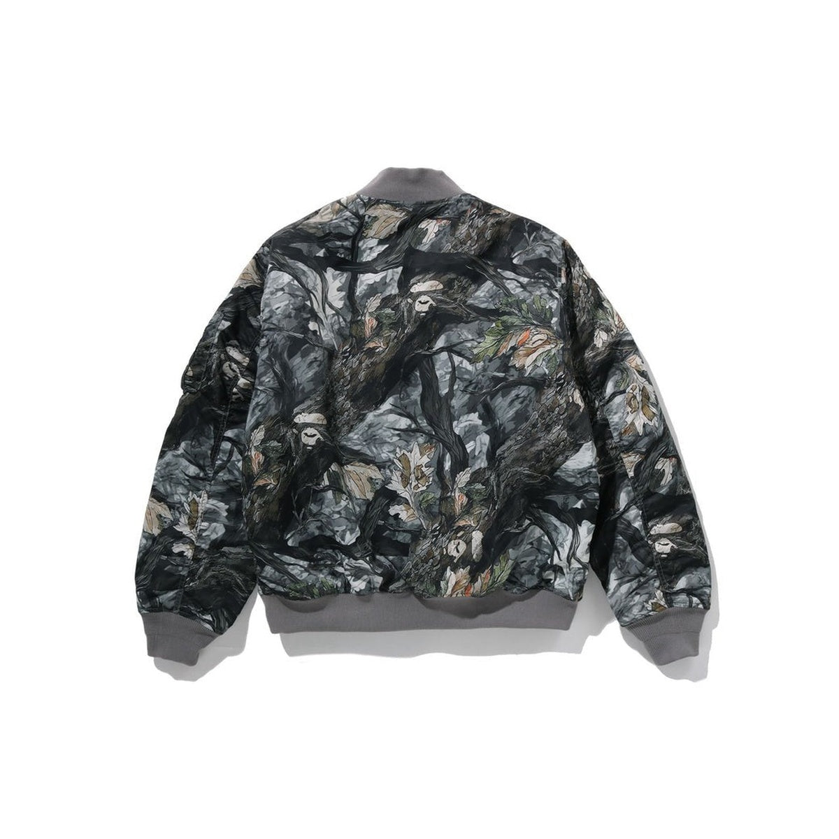 A BATHING APE BAPE TREE EDGE CAMO BOMBER JACKET BROWN