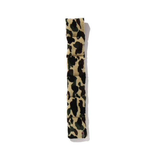 A BATHING APE BAPE 1ST CAMO FLEECE SCARF YELLOW