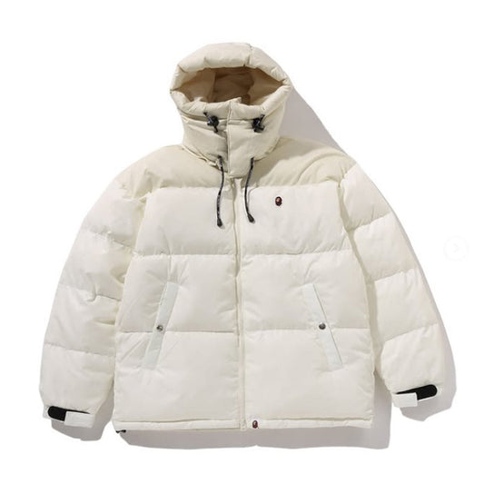 A BATHING APR ONE POINT RELAXED FIT DOWN JACKET IVORY