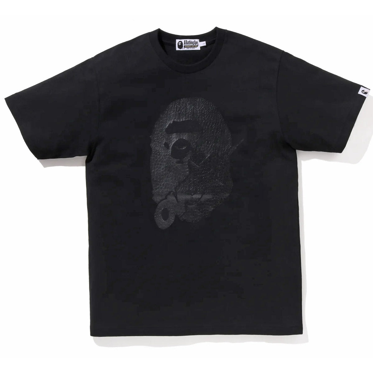 A BATHING APE BAPE OVO STA CROCODILE PRINT TEE BLACK