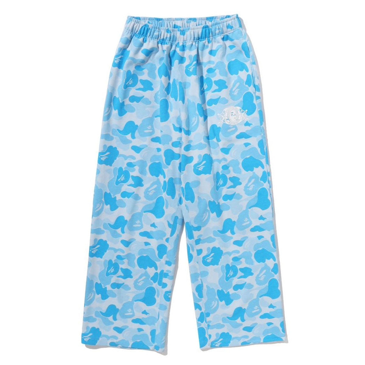 A BATHING APE ICY BAPE ABC CAMO RELAXED FIT SWEAT PANTS SAX