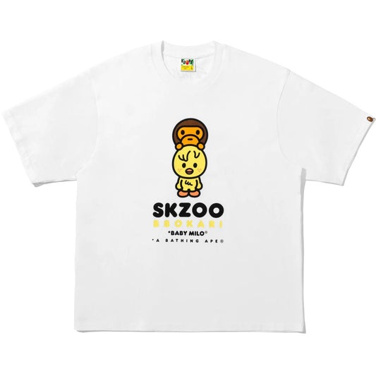 A BATHING APE BAPE STRAYKIDS BBOKARI BABY MILO TEE WHITE