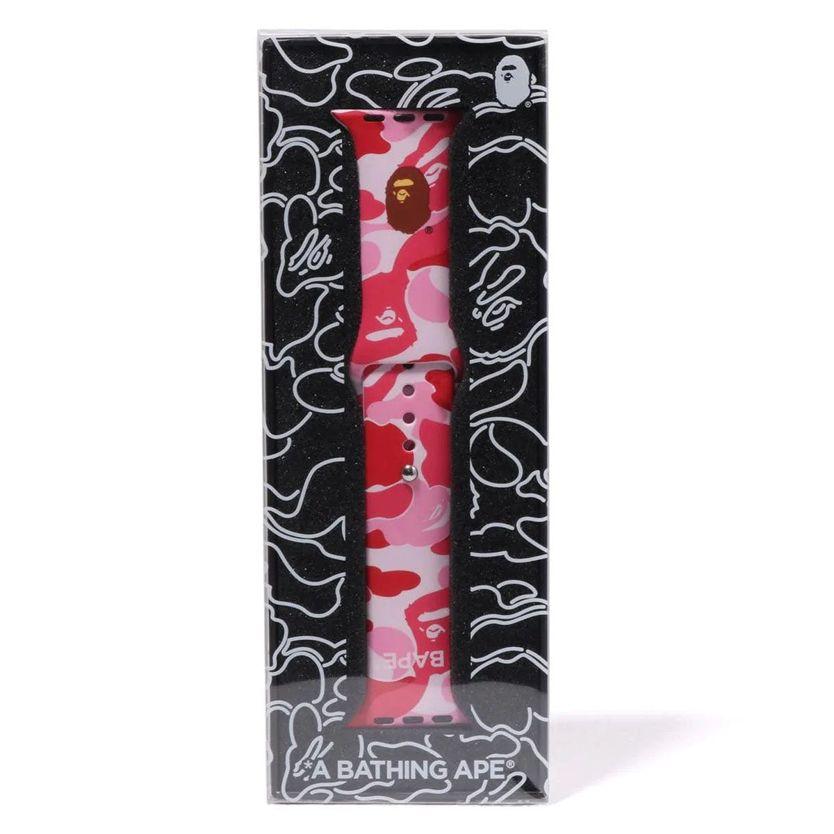 A BATHING APE BAPE ABC CAMO WATCH BAND FOR APPLE WATCH PINK