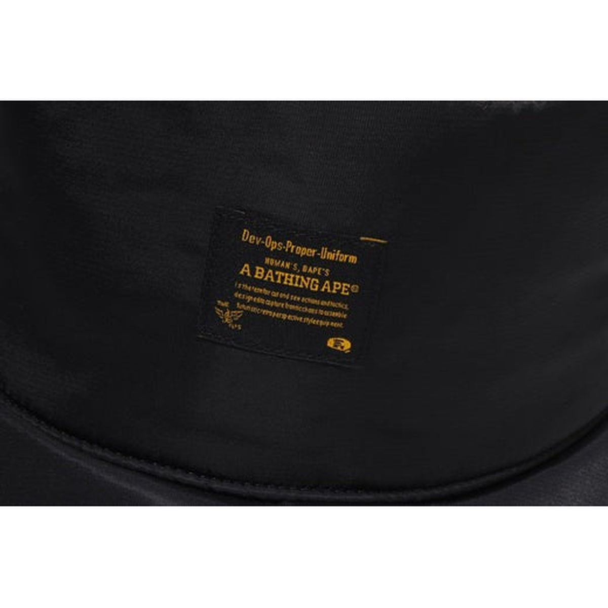 A BATHING APE BAPE PADDED BUCKET HAT BLACK