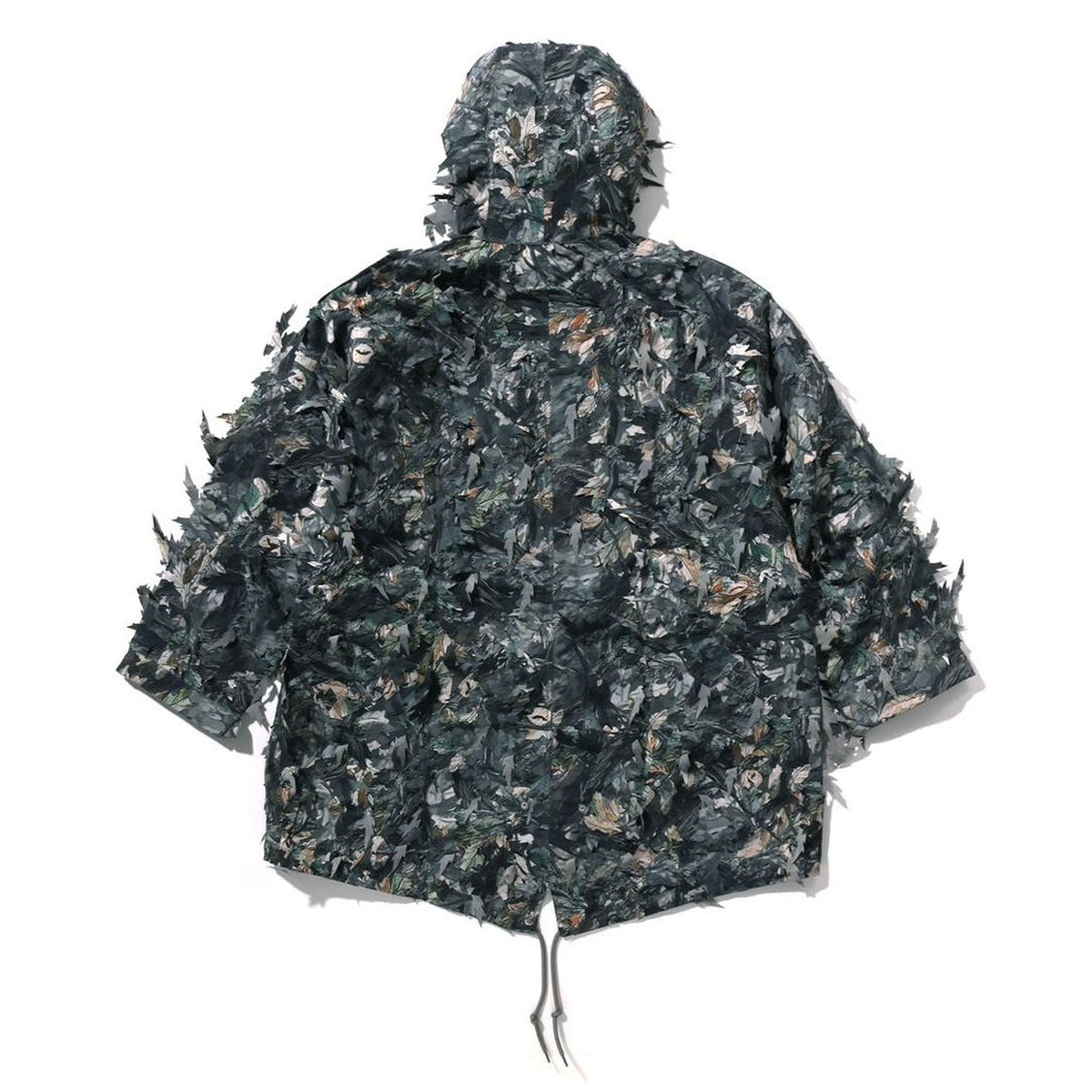 A BATHING APE BAPE TREE EDGE CAMO LASER CUT M-51 JACKET BROWN