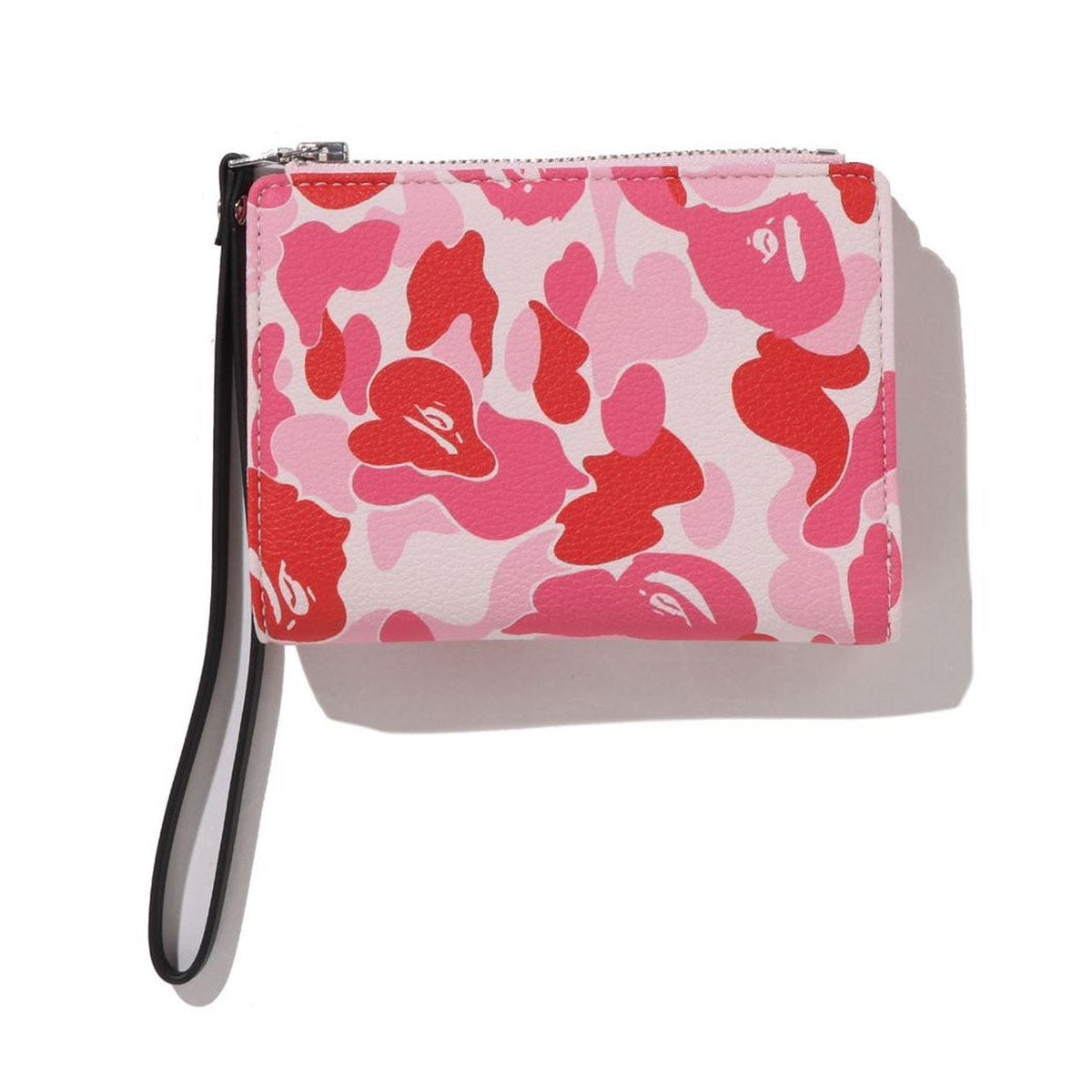 A BATHING APE BAPE LADIES' ABC CAMO WALLET PINK