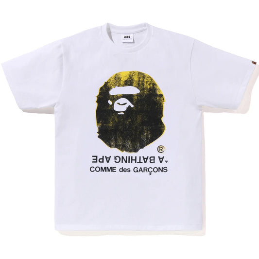 A BATHING APE BAPE COMME des GARCONS CDG OSAKA BIG APE HEAD TEE WHITE