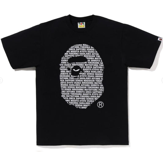 A BATHING APE BAPE JAPAN APE HEAD TEE BLACK