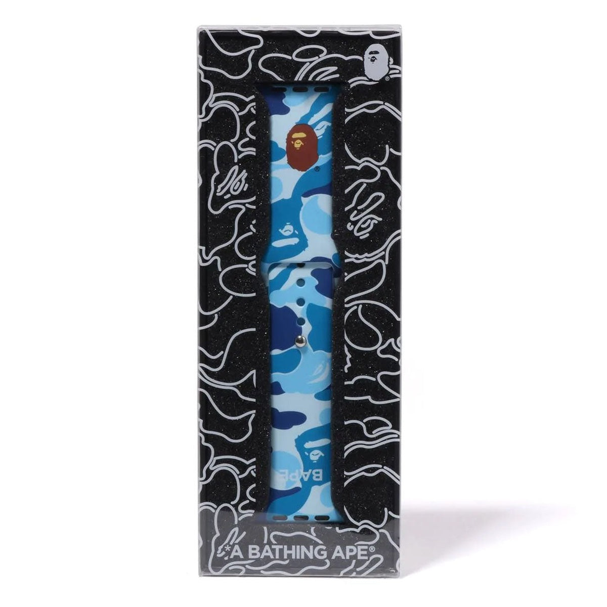 A BATHING APE BAPE ABC CAMO WATCH BAND FOR APPLE WATCH BLUE