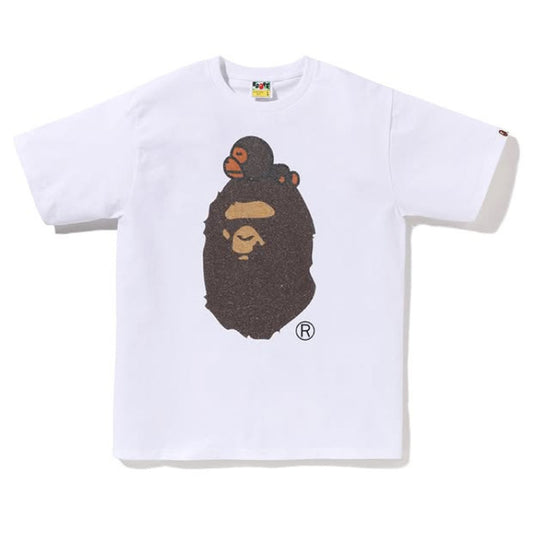A BATHING APE GLASS BEADS MILO ON BAPE TEE WHITE