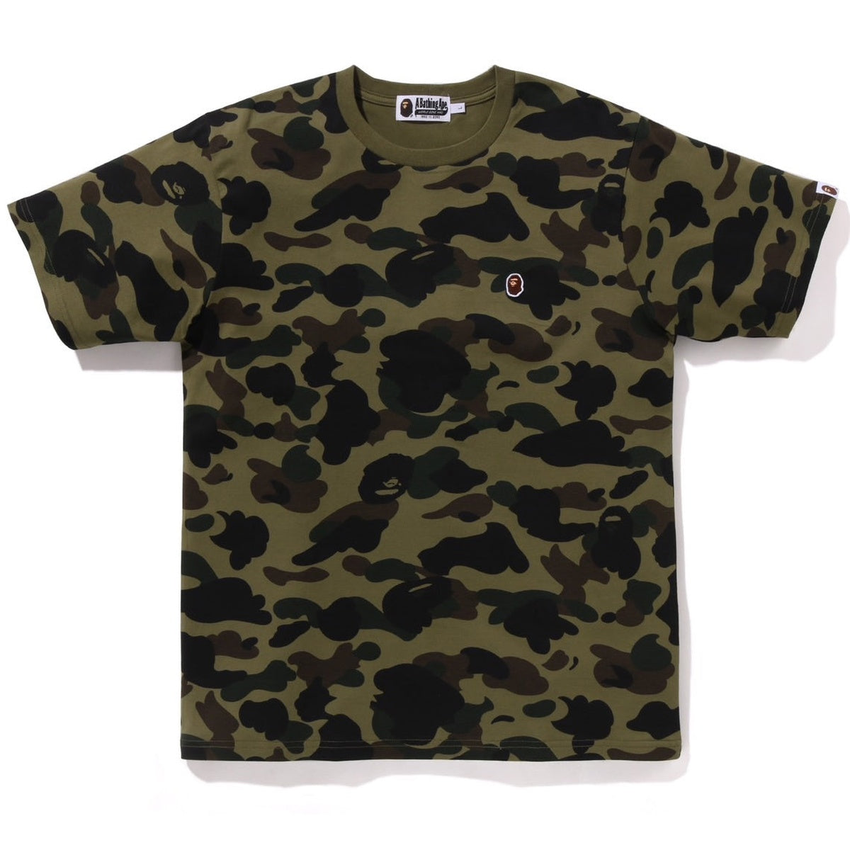 A BATHING APE BAPE 1st CAMO ONE POINT TEE GREEN