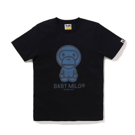 A BATHING APE BAPE Ladies' DENIM BABY MILO TEE BLACK