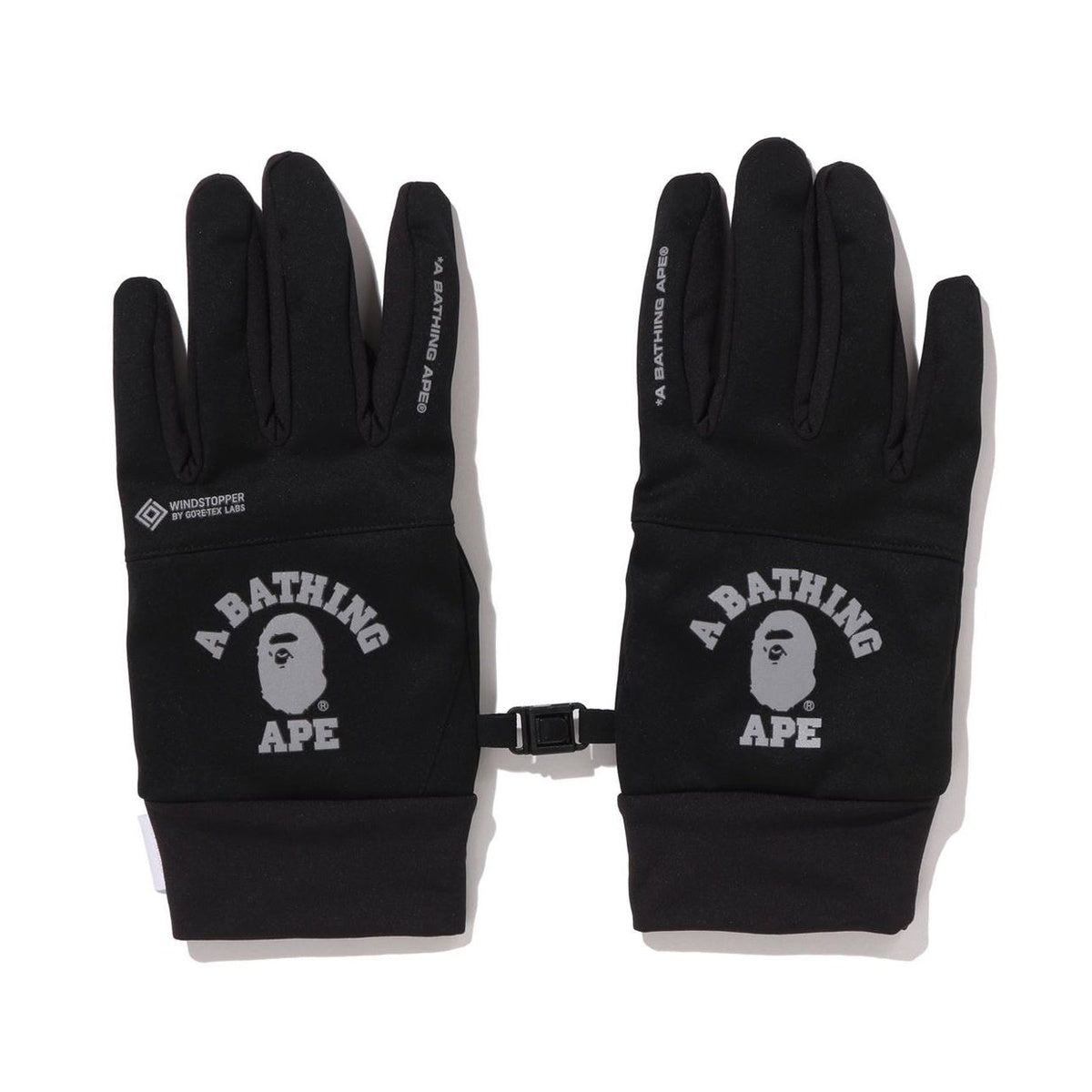 A BATHING APE BAPE GORE-TEX WIND STOPPER GLOVE BLACK