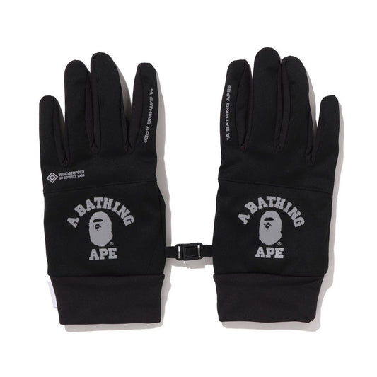A BATHING APE BAPE GORE-TEX WIND STOPPER GLOVE BLACK