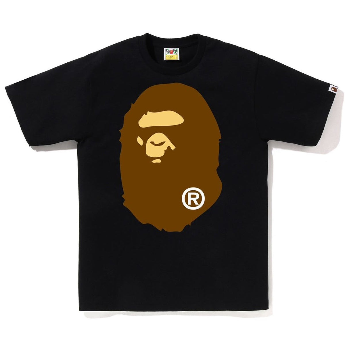 A BATHING APE BAPE BIG APE HEAD TEE BLACK