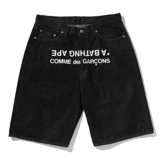 A BATHING APE BAPE COMME des GARCONS CDG OSAKA RELAXED FIT DENIM SHORTS INDIGO