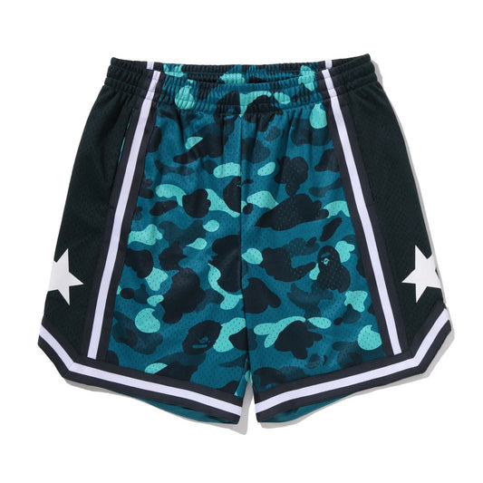 A BATHING APE BAPE COLOR CAMO MESH RELAXED FIT SHORTS GREEN