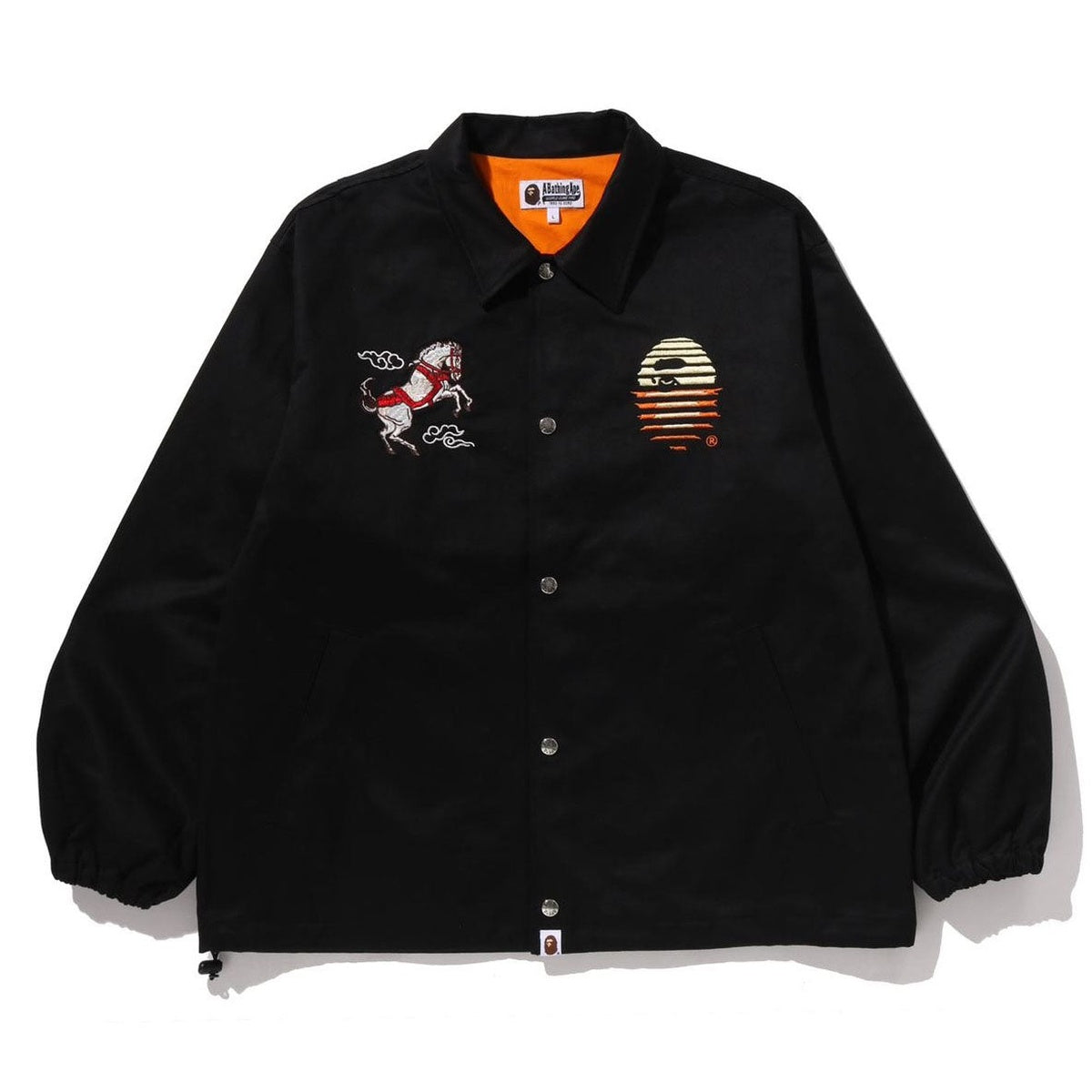 A BATHING APE A RISING BAPE SOUVENIR JACKET BLACK