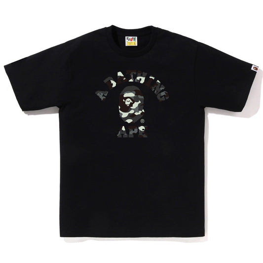 A BATHING APE BAPE CITY CAMO COLLEGE TEE BLACK