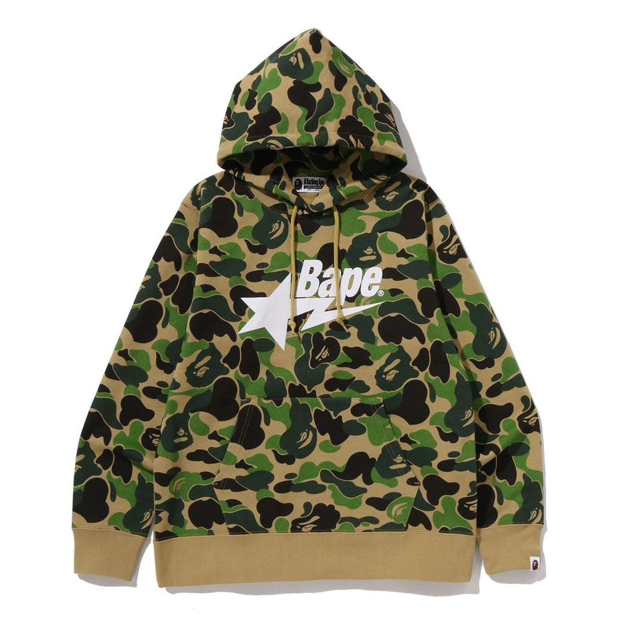 A BATHING APE ABC CAMO BAPE STA PULLOVER HOODIE GREEN
