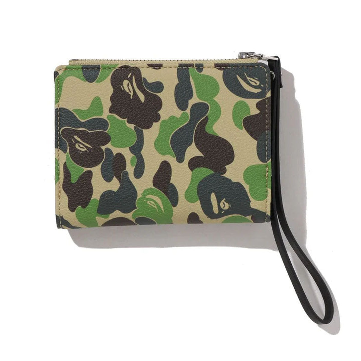 A BATHING APE BAPE LADIES' ABC CAMO WALLET GREEN