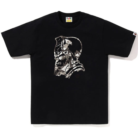 A BATHING APE BAPE TREE EDGE CAMO GENERAL TEE BLACK