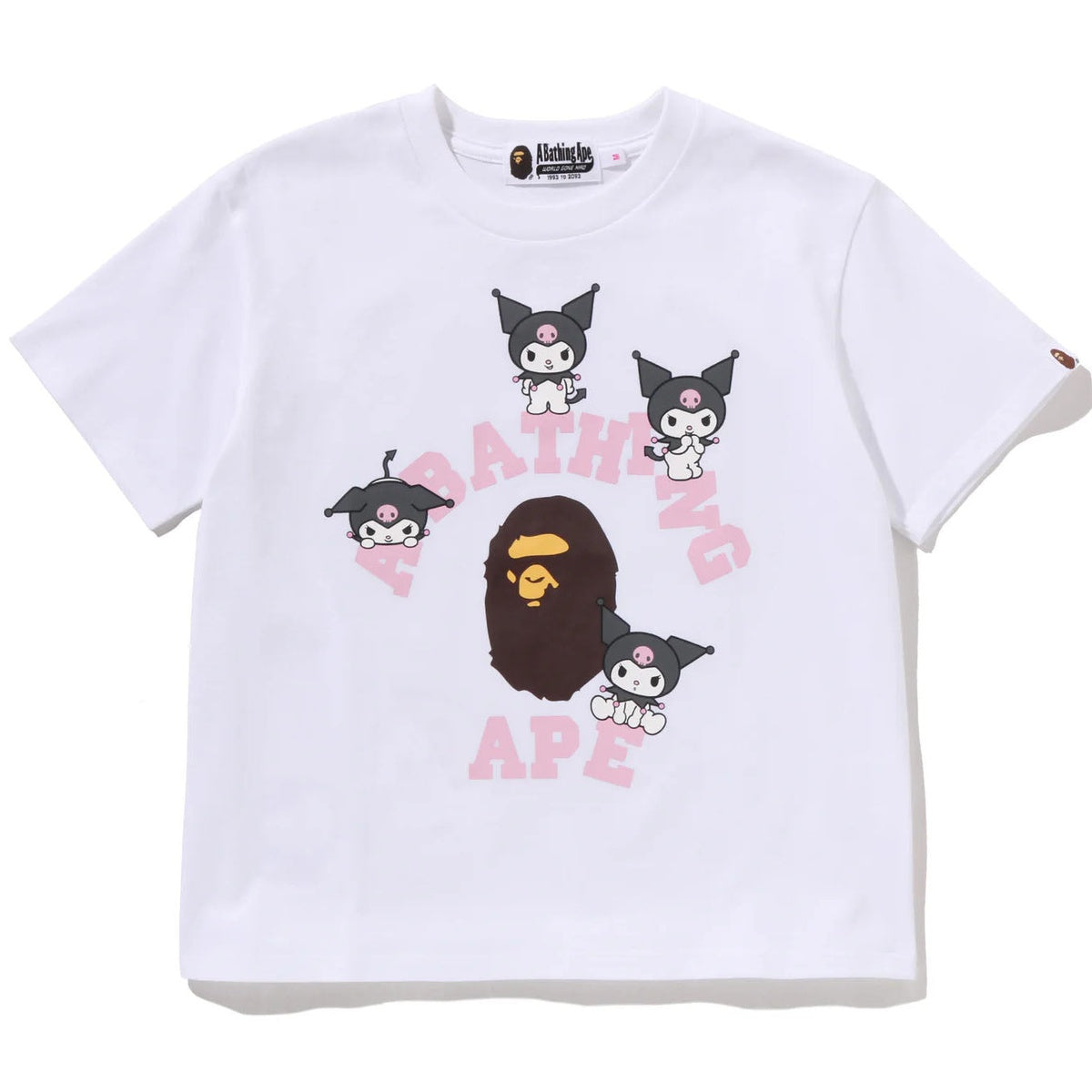 A BATHING APE BAPE SANRIO CHARACTERS MINI TEE KUROMI WHITE
