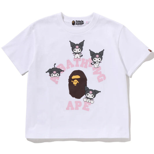 A BATHING APE BAPE SANRIO CHARACTERS MINI TEE KUROMI WHITE
