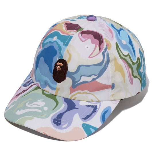 A BATHING APE BAPE ART CAMO ONE POINT PANEL CAP WHITE