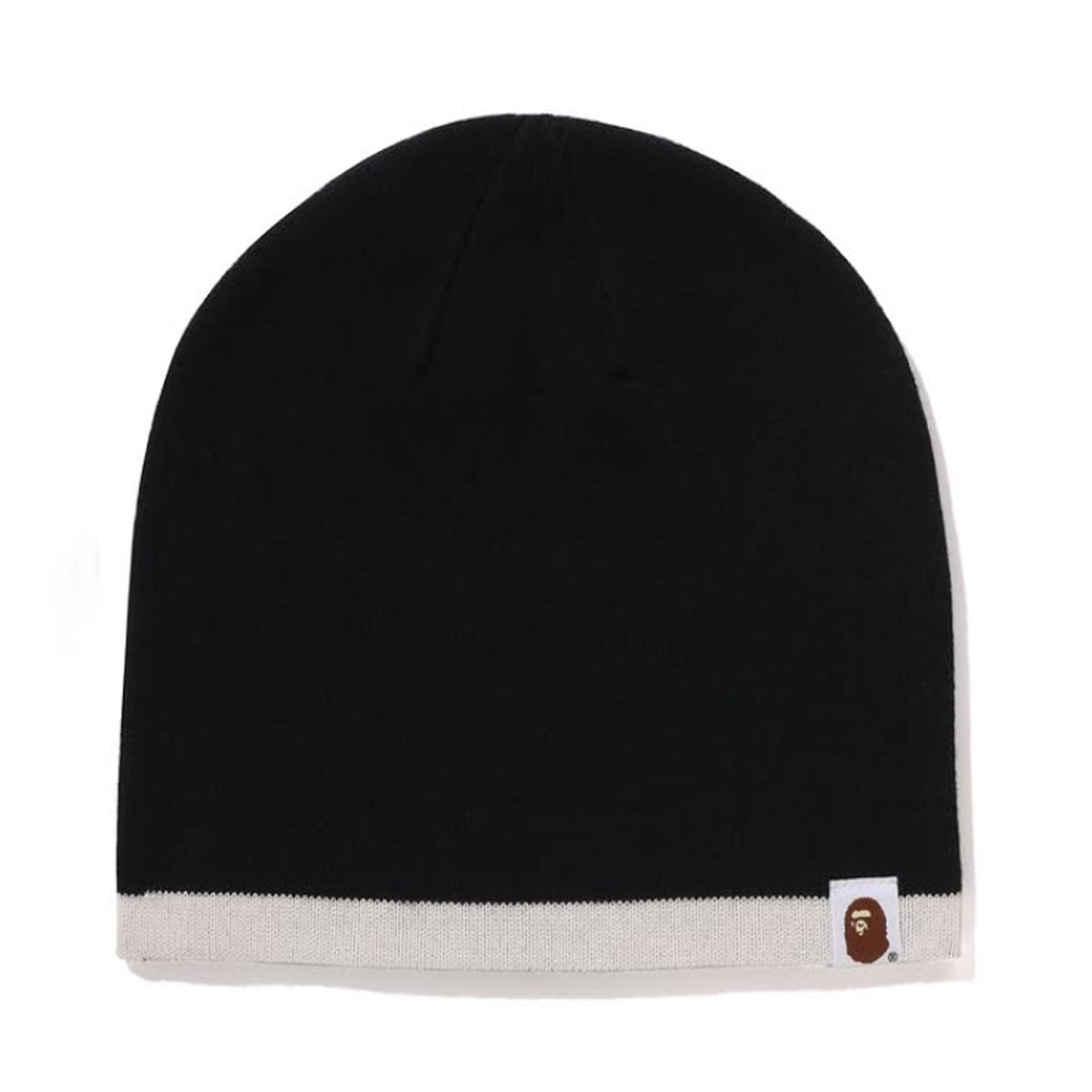 A BATHING APE BAPE MAD FACE KNIT CAP BLACK