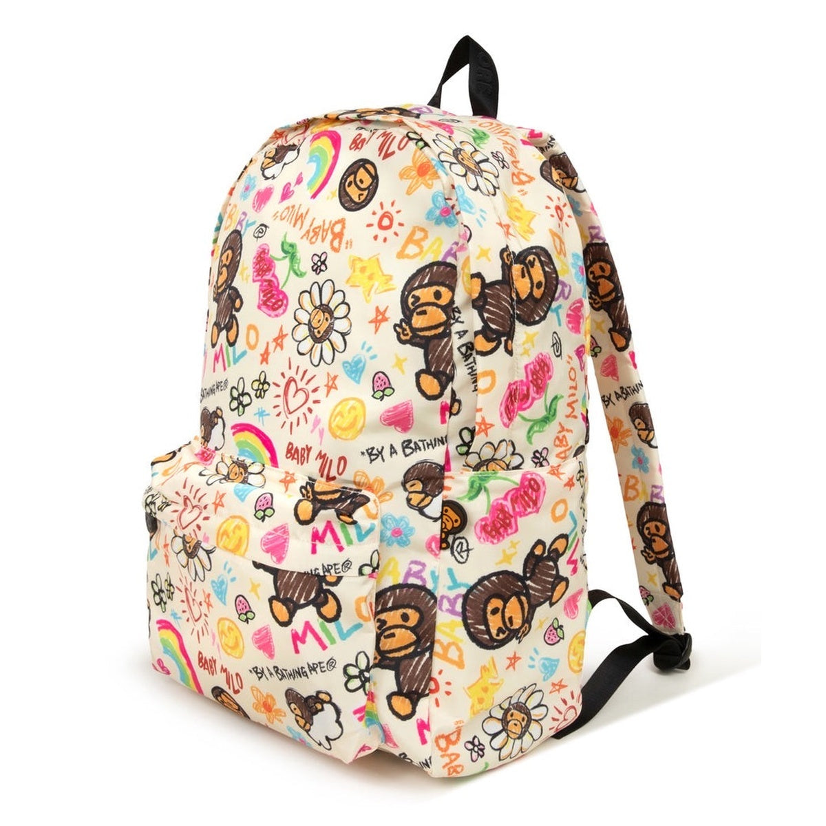 A BATHING APE BAPE BABY MILO STORE BABY MILO LARGE BACKPACK IVORY