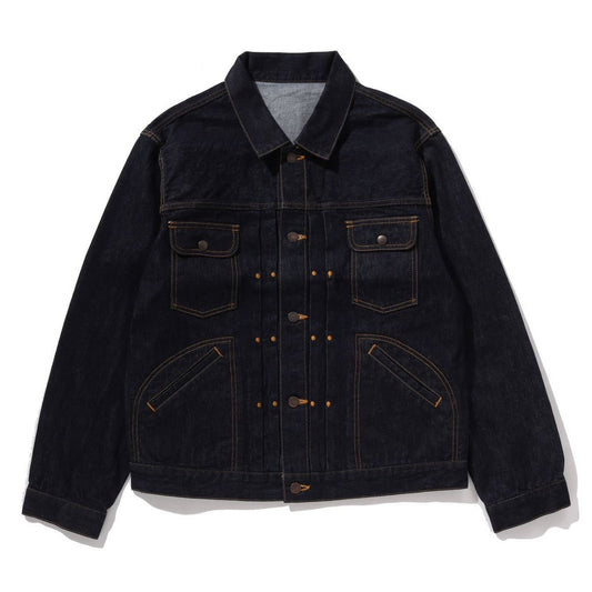 A BATHING APE BAPE CHAMPION DENIM JACKET INDIGO