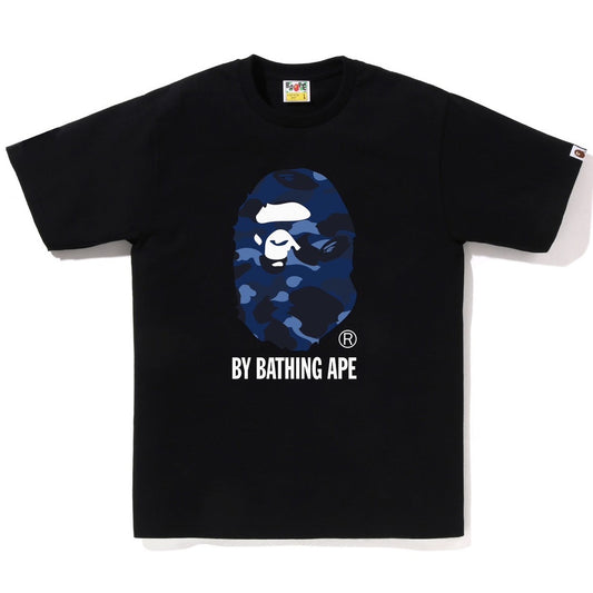 A BATHING APE BAPE COLOR CAMO BY BATHING APE TEE BLACK NAVY