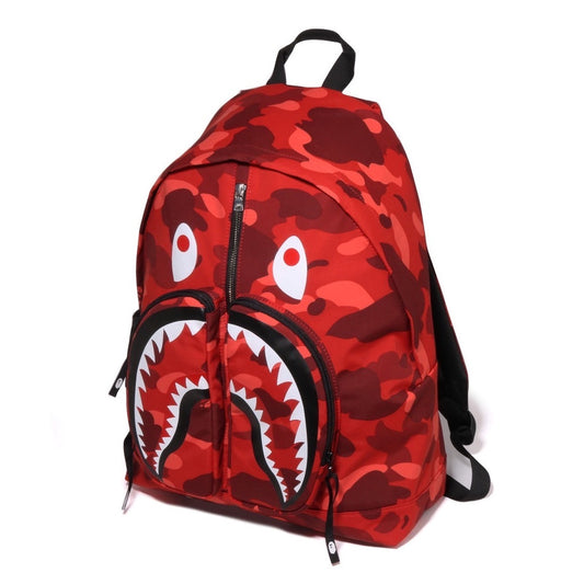 A BATHING APE BAPE COLOR CAMO SHARK DAYPACK RED