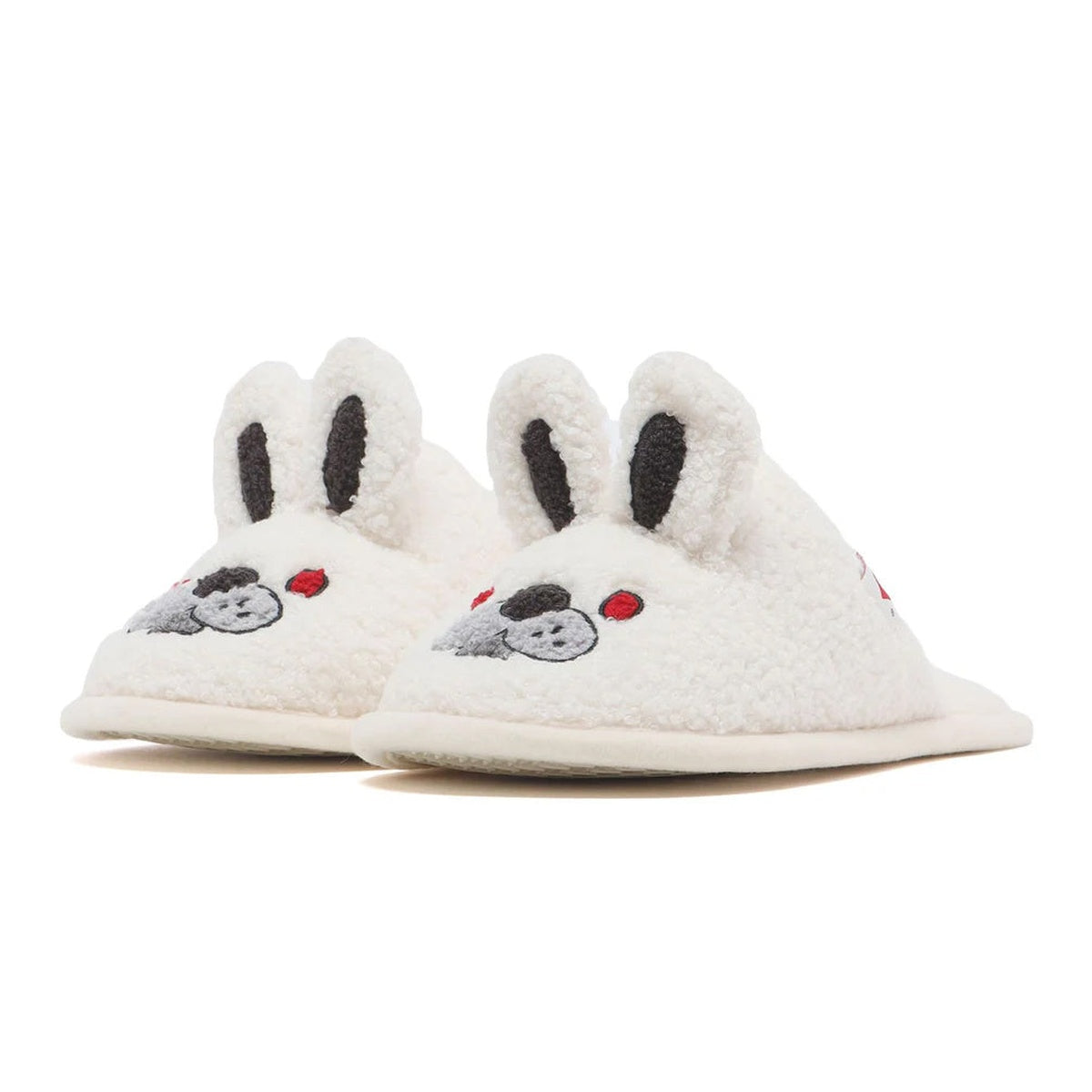A BATHING APE BAPE - APEE BABY DOPPY & BABY CORE FURRY SLIPPER WHITE