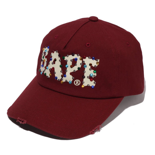 A BATHING APE BAPE COLOR STONE PANEL CAP BURGUNDY