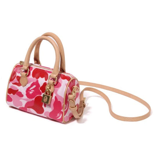 A BATHING APE BAPE Ladies' ABC CAMO MINI SHOULDER BAG PINK