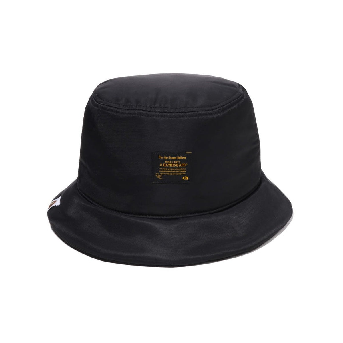 A BATHING APE BAPE PADDED BUCKET HAT BLACK