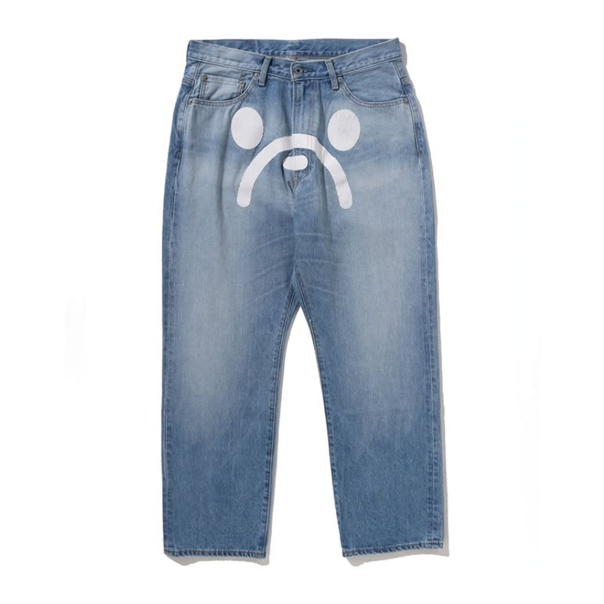 A BATHING APE BAPE MILO FACE 13 OZ DENIM PANTS INDIGO