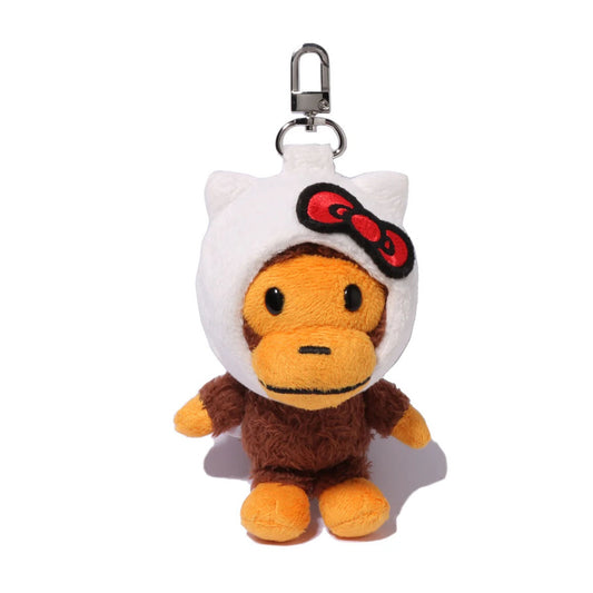 A BATHING APE BAPE SANRIO CHARACTERS PLUSH DOLL KEYCHAIN HELLO KITTY WHITE