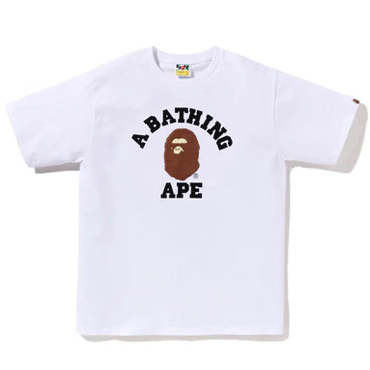 A BATHING APE BAPE BOA COLLEGE TEE WHITE