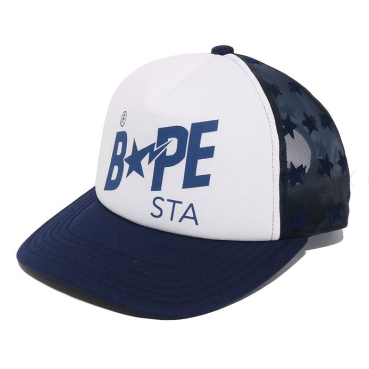 A BATHING APE BAPE STA MESH CAP NAVY